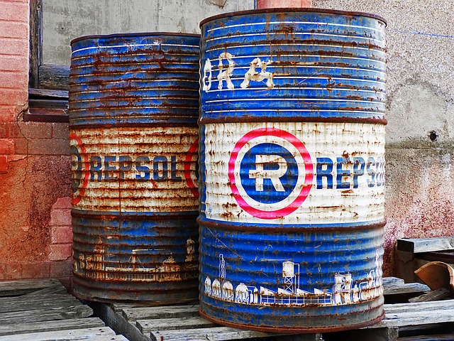 waste oil barrels