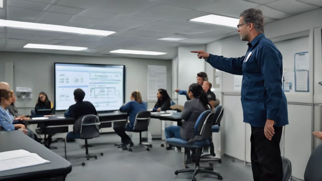 People in classroom for HAZWOPER training online in Connecticut