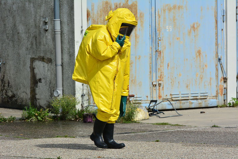 Man in suit for 40-hour HAZWOPER in Colorado