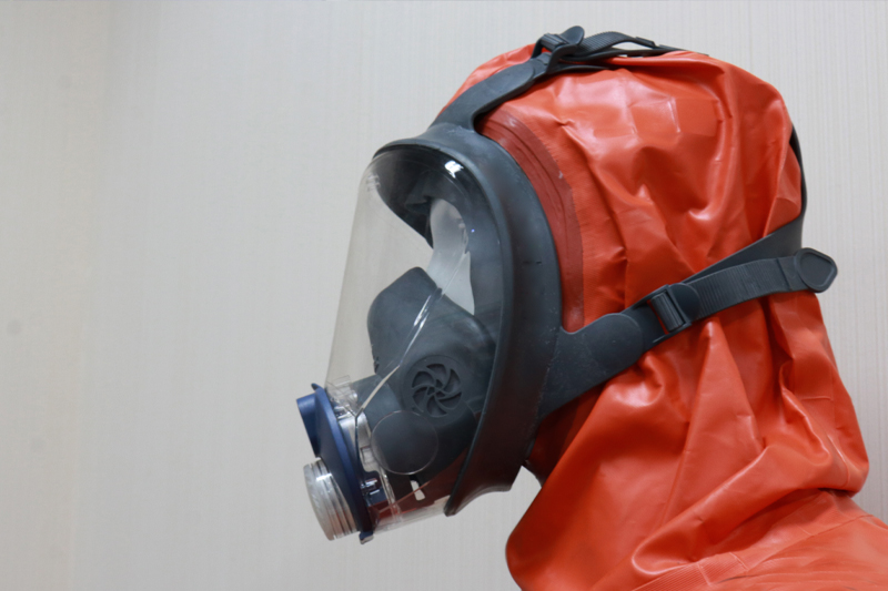 Man in suit for 8-hour HAZWOPER training in Florida