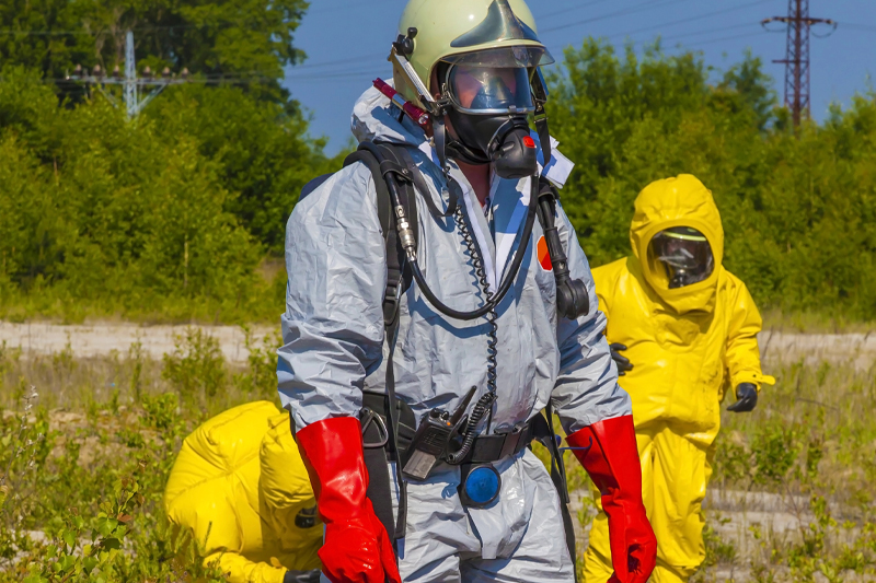 Men in suits for 8-hour HAZWOPER training in Florida