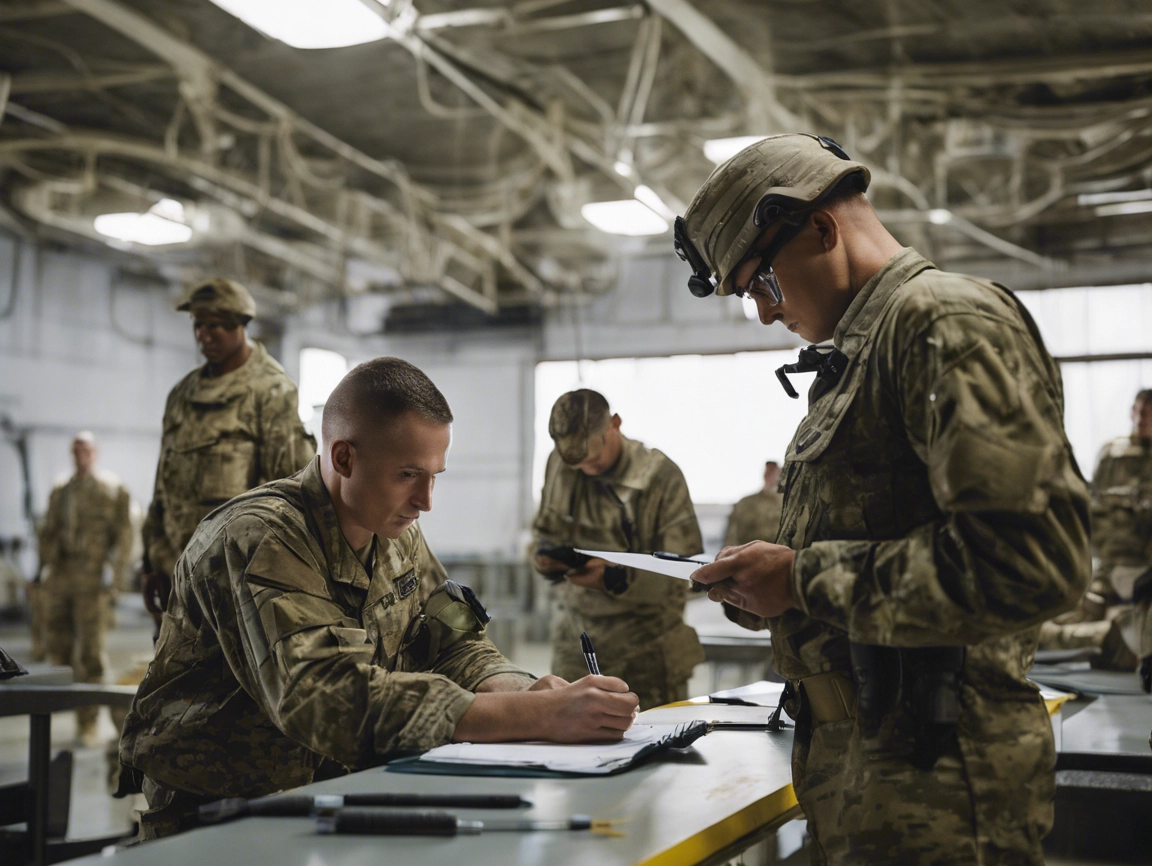 Military men during the HAZWOPER certification in North Dakota