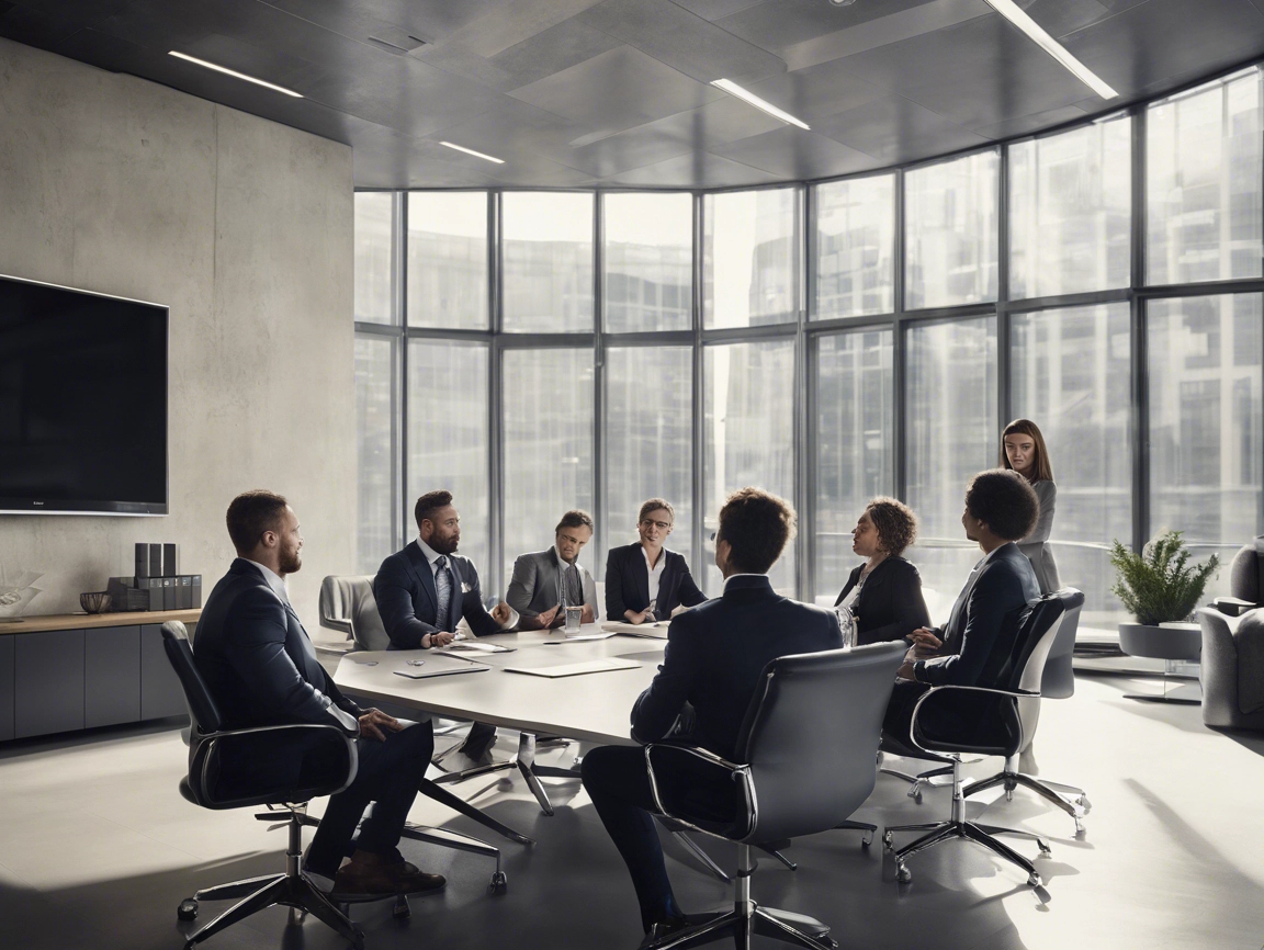 People at a conference table discussing HAZWOPER training online in Connecticut