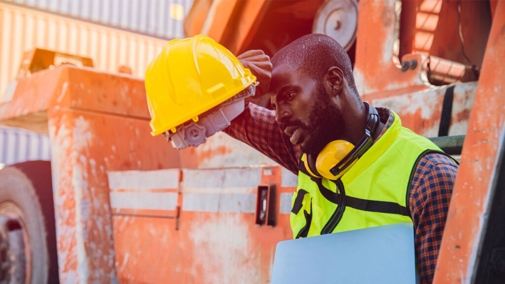 Experienced Construction Site Worker After Online Heat Stress Refresher Course